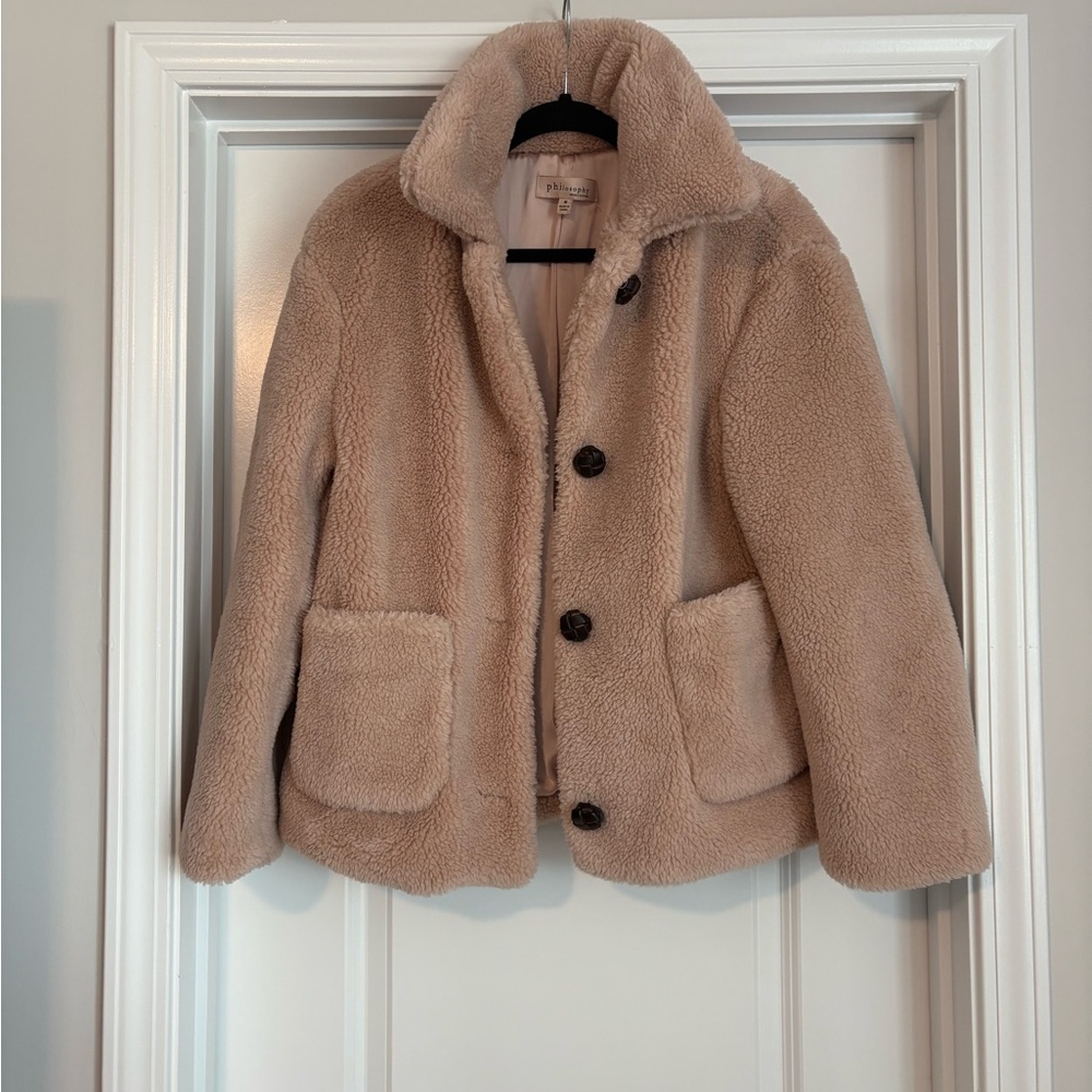 Philosophy Cream Sherpa Jacket